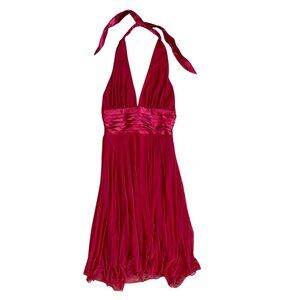 Vintage ICE Red Halter Top Evening Dress Size 6